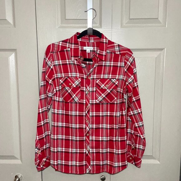 Croft & Barrow Flannel Womens S Multicolored Plaid Button Up Longsleeved - Picture 1 of 12